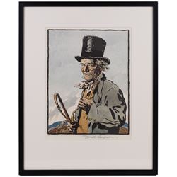 William Strang (Scottish 1859-1921): The Rt Hon Walter Runciman, large etching signed in pencil 41cm x 30.5cm; Joseph Simpson (British 1879-1939): Portrait of John Peel, lithograph signed in pencil, 34cm x 26cm (2)