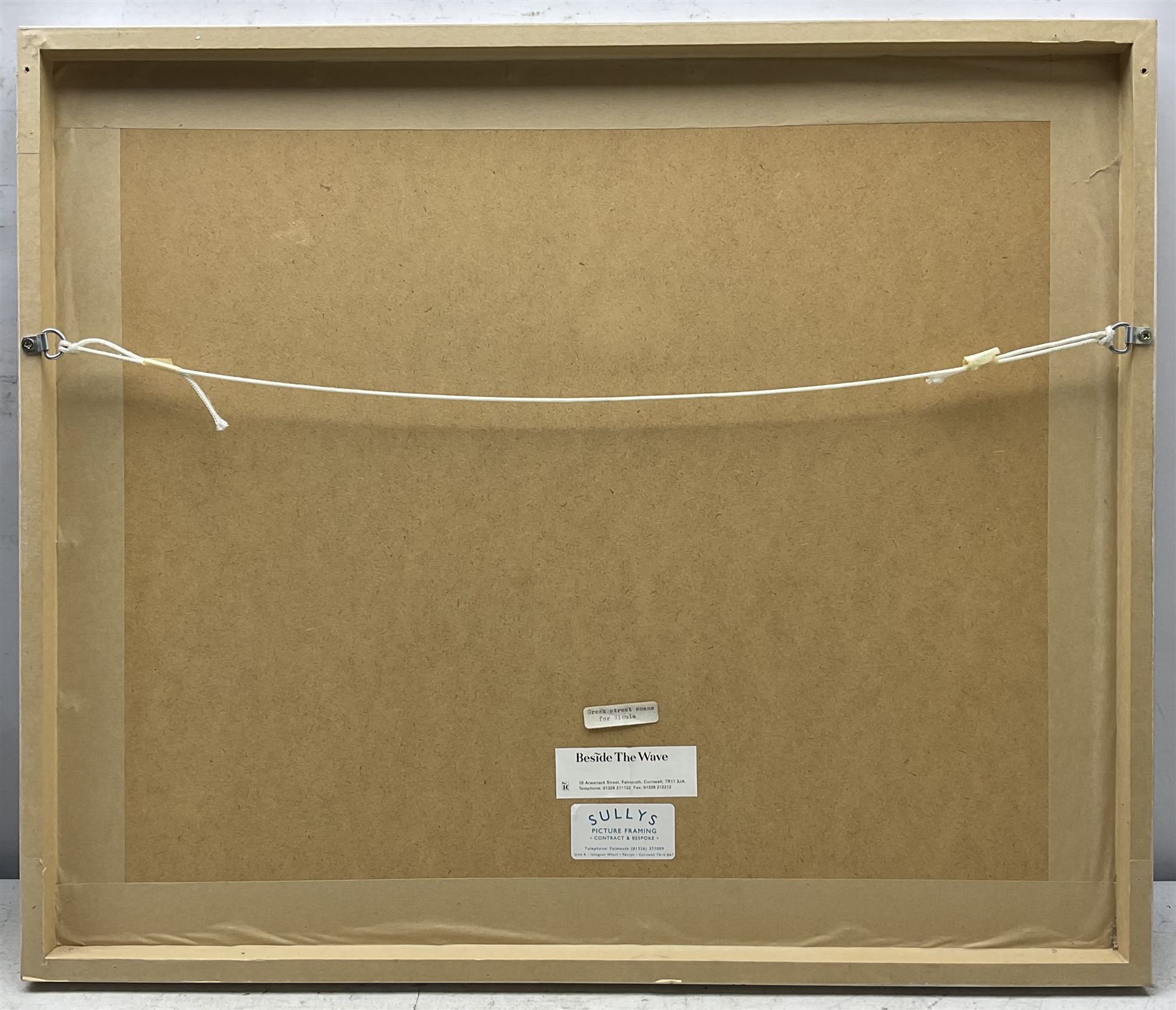 Richard Tuff (British 1965-):  Greek Street Scene, gouache on paper signed 36cm x 48cm 