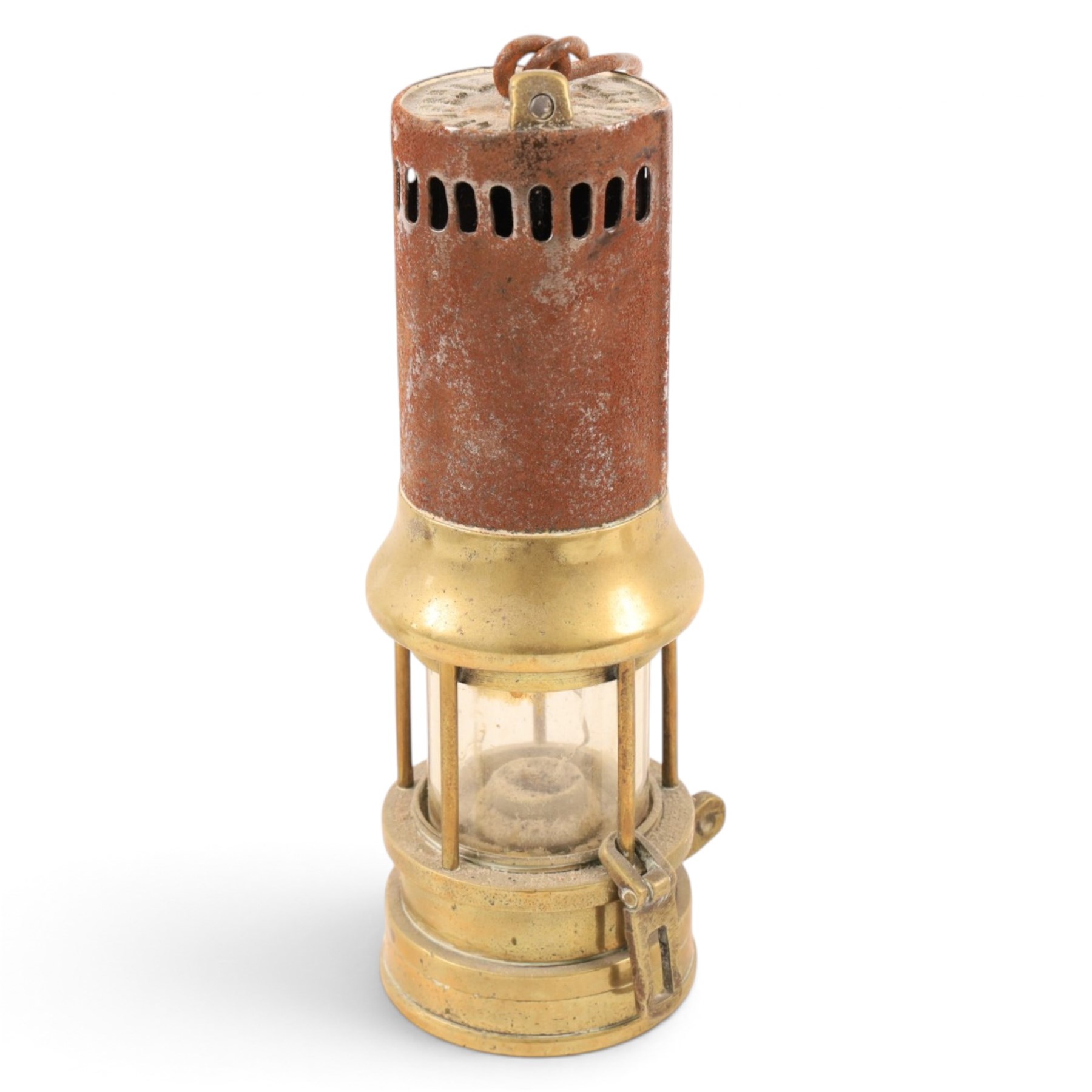 Three mining lamps, including John Davis & Son no. 2 B safety lamp, Protector Lamp & Lighting Co Type SL no. 29 lamp and one other