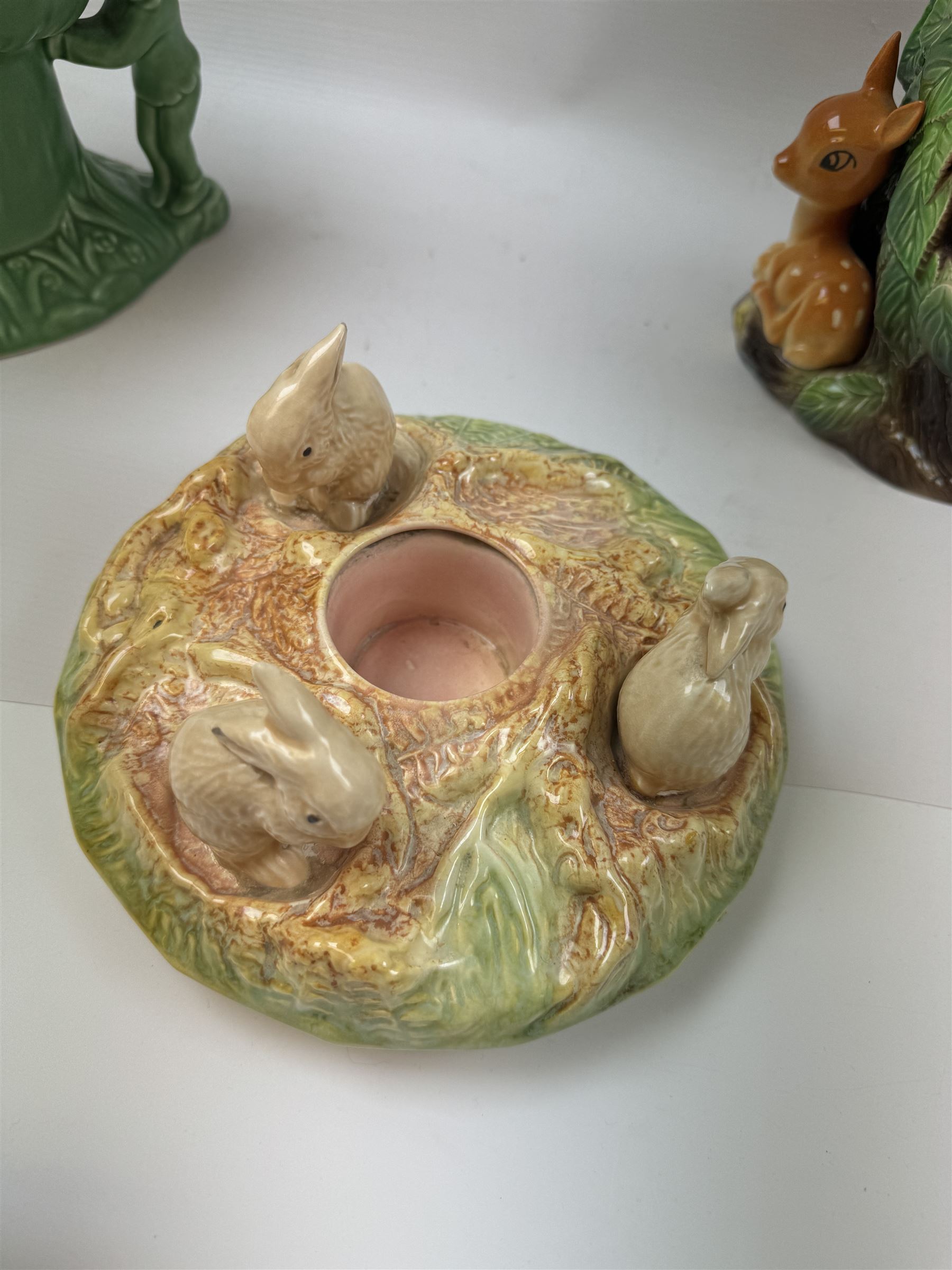 Collection of Sylvac, including posy vase, jug and dog figure, together with a Hornsea Fauna jug