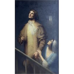 Harry Windsor-Fry (British 1862-1947): A Noise on the Stairs, oil on canvas signed 109cm x 66cm 
Provenance: private collection, purchased David Duggleby Ltd 4th November 2006 Lot 37; from the estate of Edward Henry Carson, Baron Carson (1854-1935)