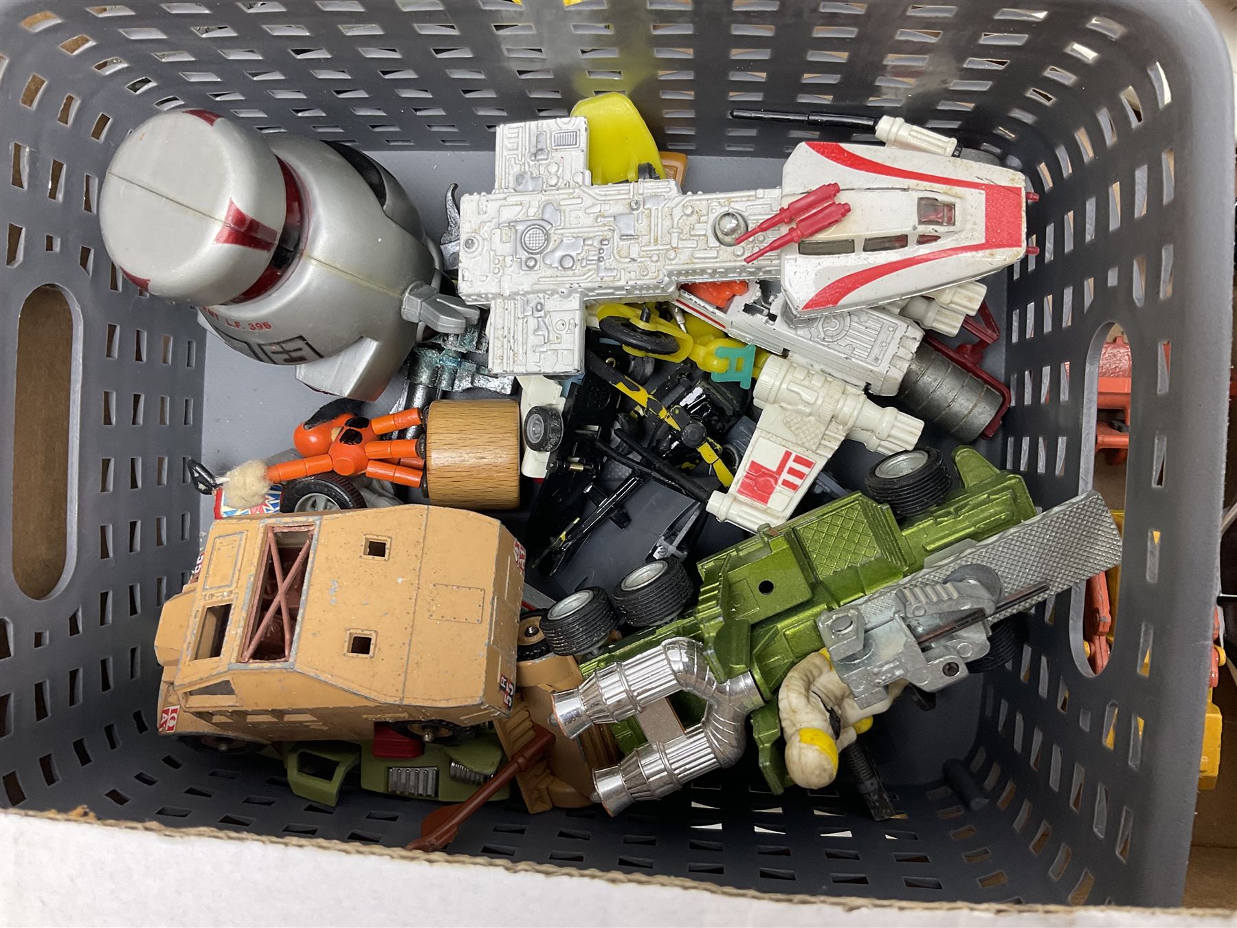 Star wars - Kenner Millenium Falcon spaceship with De Agostini boxed smaller model; X-Wing Fighter; and three story books on the original trilogy of films; together with other TV/Film related spacecraft; Mamod steam roller; assorted unboxed and playworn die-cast models etc