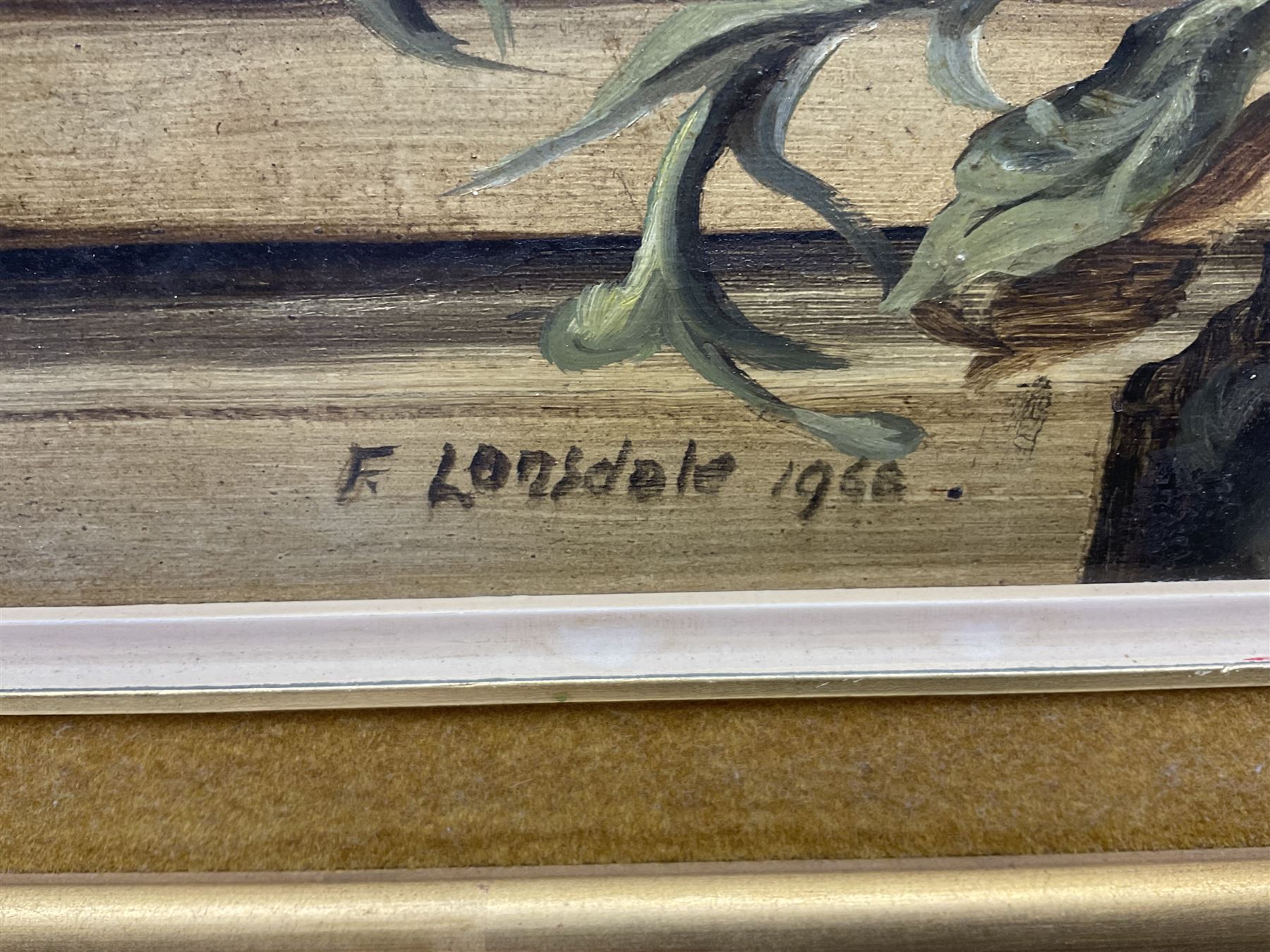 Frank Lonsdale (Scarborough 20th century): Floral Still Life, oil on board signed and dated 1968, 59cm x 49cm