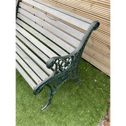 Cast iron and slatted wood bench - THIS LOT IS TO BE COLLECTED BY APPOINTMENT FROM DUGGLEBY STORAGE, GREAT HILL, EASTFIELD, SCARBOROUGH, YO11 3TX