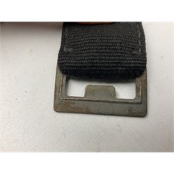 WW2 German Hitler Youth belt, the buckle marked 'Blut Und Ehre' and impressed RZM M/4/55 verso; and another Hitler Youth belt with similarly marked buckle (2)