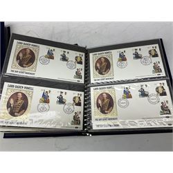 Mostly Benham first day covers and post cards, including 'Christmas 1983', 'The City of Edinburgh', 'British Cattle', 'The Cornish Riviera', 'British Insects' etc, housed in eight folders