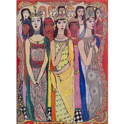 Edward Harris Wolfe (South African 1897-1982): 'Song of Songs', set of twelve limited edition lithographs on silvered paper each signed and numbered 228/250 in pencil, 36cm x 26cm, in matching frames (12)