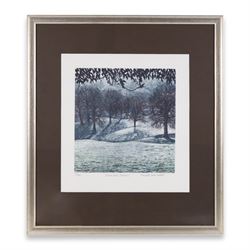 Frances St Clair Miller (British 1947-): 'Moccas Park - January' Herefordshire,  limited edition etching with aquatint signed titled and numbered 30/90 in pencil 39cm x 36cm