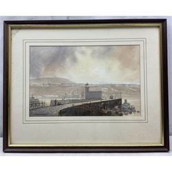 Jack Burton (Bridlington 1909-2004): 'Filey Beach', watercolour signed, titled verso 23cm x 33cm; Michael Major (British 20th Century): Scarborough Lighthouse, watercolour signed 22cm x 35cm (2)