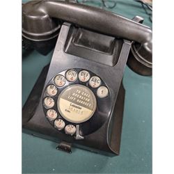 Two vintage rotary telephones