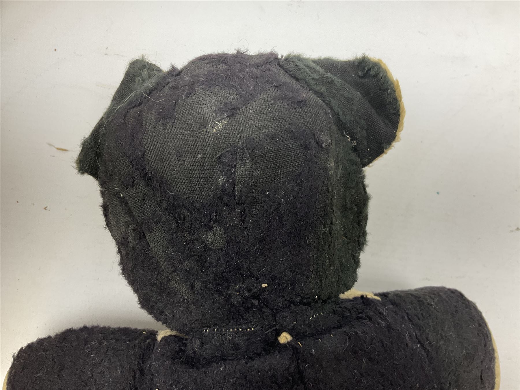 1950s fashion doll reputedly used for advertising children's wellingtons in a shoe shop window H30cm; and two soft toys (3)