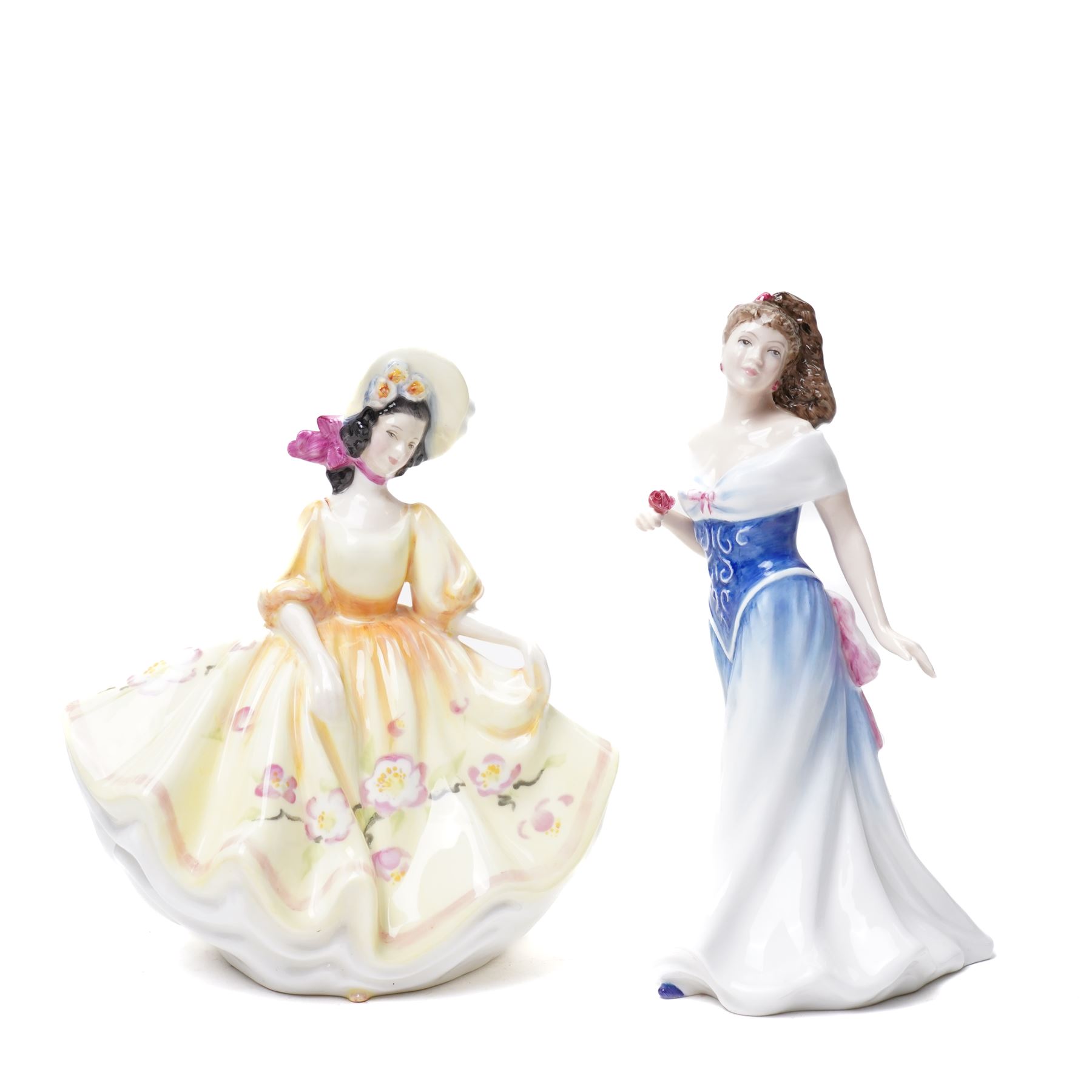 Two Coalport Ladies of Fashion figures 'Linda' and 'Maureen', together with four Royal Doulton figures including 'Fragrance', 'Sunday Best', 'For You' and Figure of the Year 'Mary' (6)