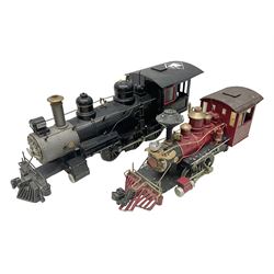 Bachmann G scale, gauge 1 2-4-2 steam locomotive, no F1101 'Old Timer ', together with a similar Bachmann 0-4-0 steam locomotive, both unboxed 