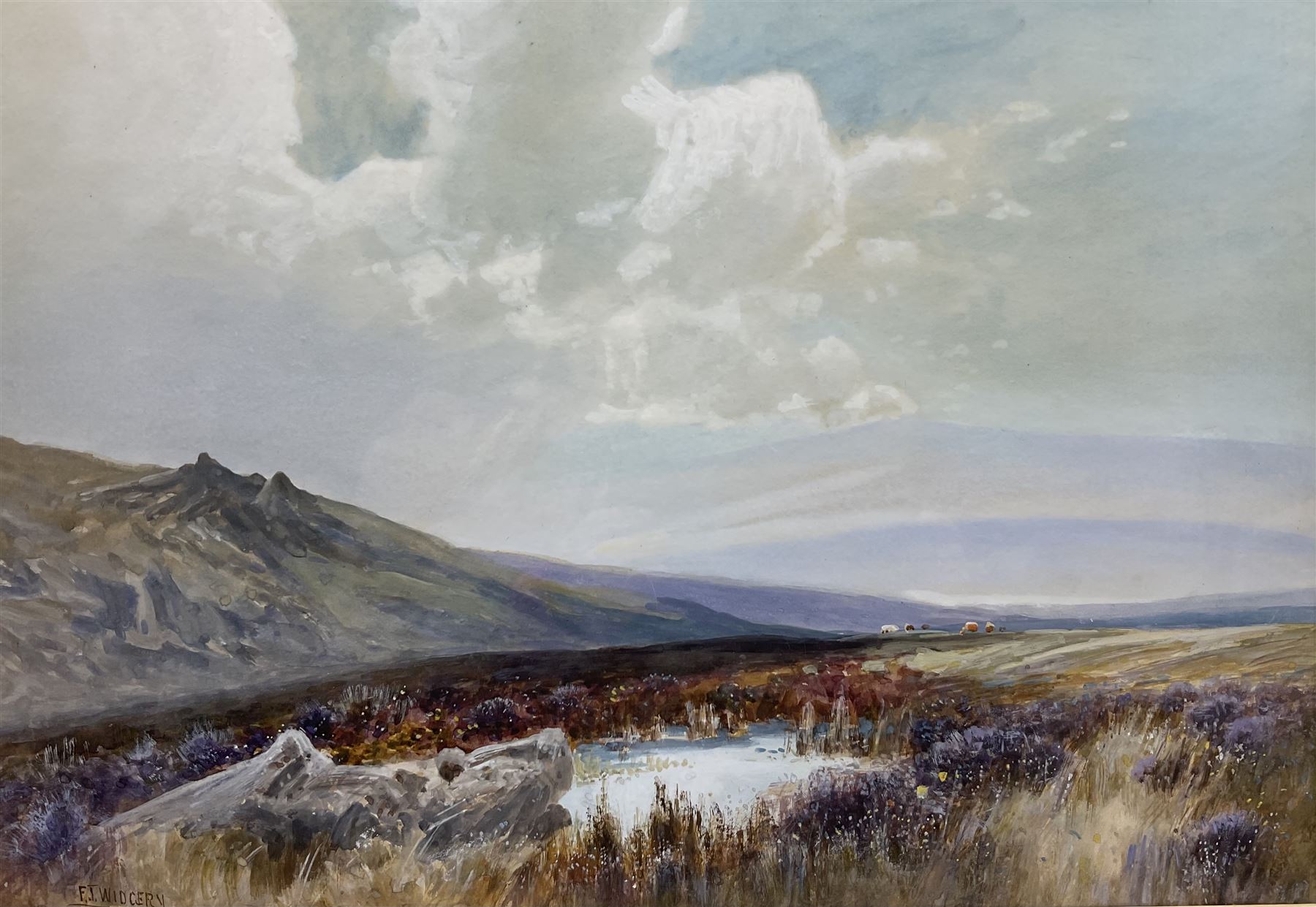 Frederick John Widgery (British 1861-1942): Moorland Scene, watercolour signed 36cm x 52cm