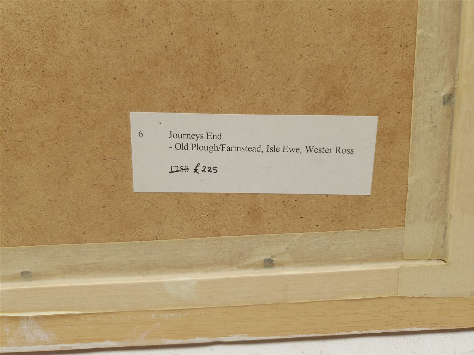 Gill Douglas (Northern British 1944-): 'Journeys End - Isle Ewe Wester Ross', watercolour signed, titled verso 24cm x 36cm 
Notes: Originally from Newcastle upon Tyne, at the age of 28 Gill moved to study Theatre Design at Art College in Nottingham.  On completion of her Diploma, in 1976,  she moved to York to establish herself as an artist and print maker.