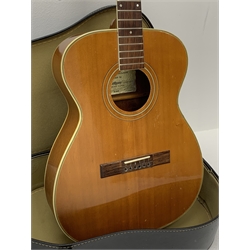 Harmony H-6303 Sovereign acoustic guitar, spruce top, mahogany body, in carrying case