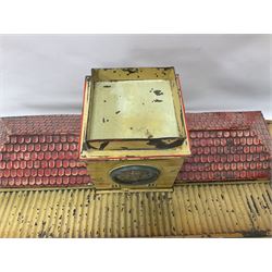 Märklin/Bing - c1930s tin-plate railway station in the style of a WW2 German station for ‘0’ gauge 
