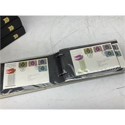 Mostly first day covers, including Antigua 'Royal Wedding 29th July 1981', British Virgin Islands '25th Anniversary of the Coronation 1953', various Silver Jubilee 1977 stamp covers etc, housed in eight folders