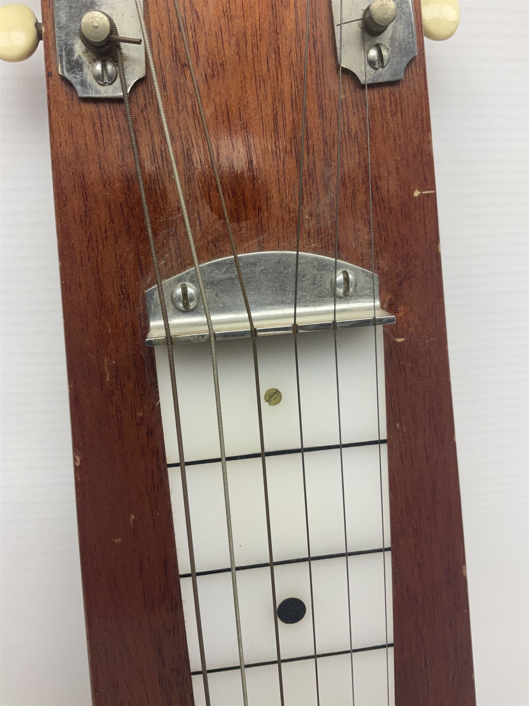 Early 1960s lap steel electric guitar with mahogany body and Plato pick-up, L81.5cm