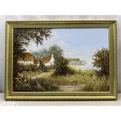 Terry Heath (British 1943-2011): South Coast Landscapes, pair oils on canvas signed 50cm x 75cm (2) 
Provenance: with the Penny Hedge Gallery, Whitby, labels verso