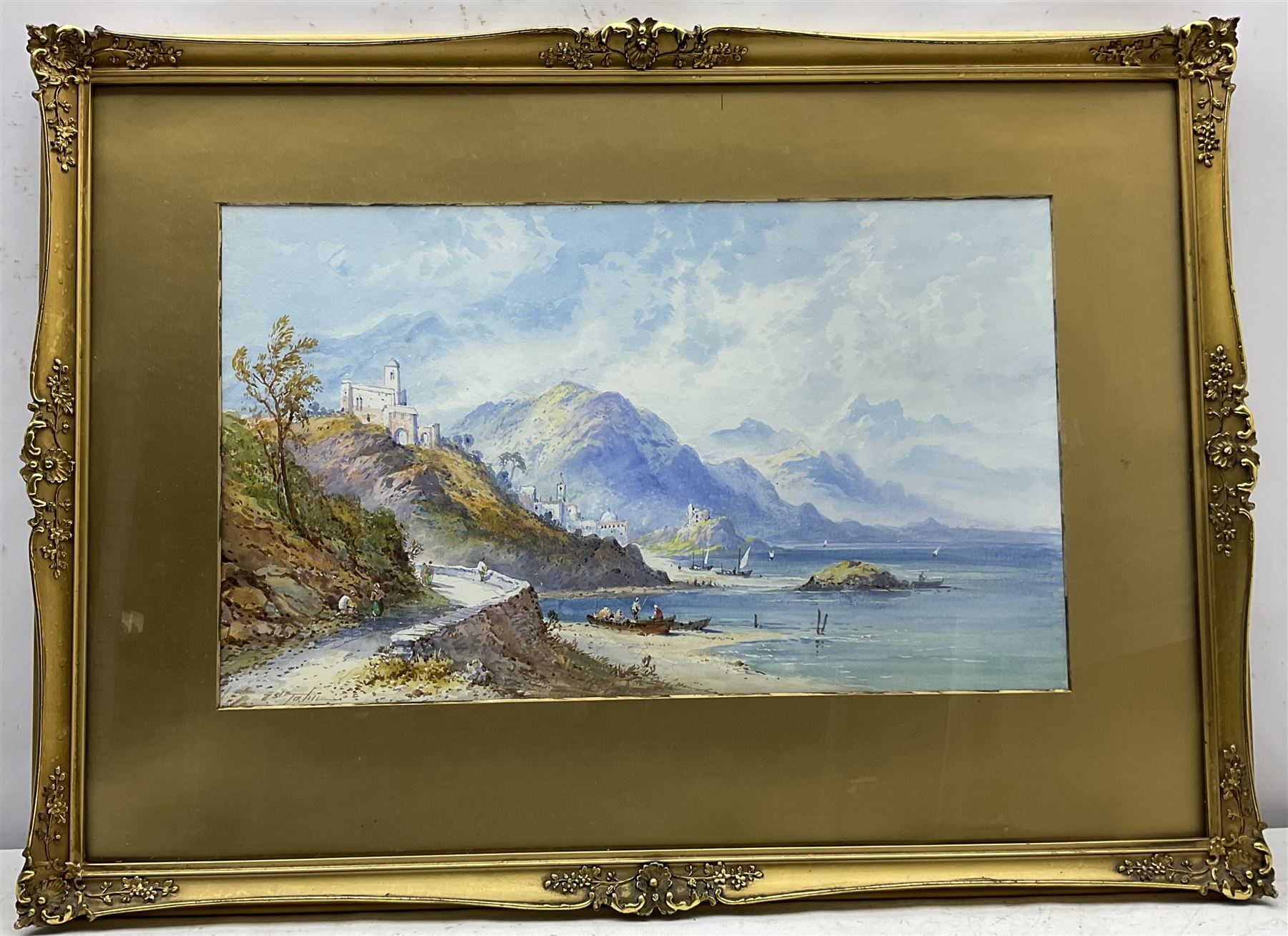 Edwin St. John RBA (British 1878-1961): North Italian Lake scenes, pair watercolours signed 30cm x 50cm (2)