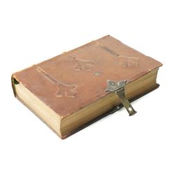 Ruskin, John - Four volumes bound as one 'St Marks Rest', 'The Poetry of Architecture', 'Giotto and his works in Padua' and 'The Element of Drawing' publishe by United States Book Company , marbled end papers bound in full tooled leather with silvered metal clasp