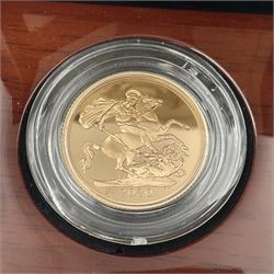 The Royal Mint United Kingdom 2020 gold proof full sovereign coin, cased with certificate 