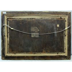 George F. Glennie (British fl.1861-1882): 'Coast Nr. Rye' & 'Pett Level Sussex',  pair monochrome watercolours signed and dated 1875, original title labels verso 24cm x 49cm (2)