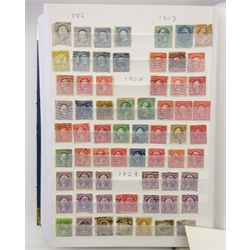  Collection of mint and used Great British and World stamps including Great British Queen Victoria and later stamps, India Queen Victoria and later stamps, Queen Victoria overprints, King George V South West Africa overprints, St. Kitts Nevis mint stamps, Malaya overprints, Pitcairn Islands, France, Germany, Queen Elizabeth II Falkland Islands stamp blocks, Aden mint stamps, Aden overprints, Great British pre-decimal mint stamps, twenty-one pages of stamps from 'The Aviation Heritage' collection, small quantity of earlier United States of America postage, many hundreds of stamps in three well filled stockbooks (3)  