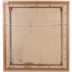 RA Wilson (British Mid-20th century): 'Whitby Harbour from Sandgate', oil on canvas signed and dated 1970, titled on label verso 75cm x 70cm