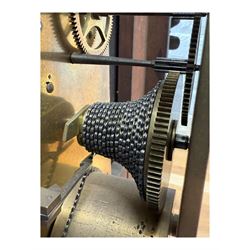 Andrew King of Hull - late 19th century mahogany cased 8-day fusee timepiece wall clock, with a 30