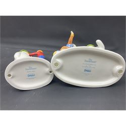 Four Coalport Characters The Snowman figures, comprising I'll Never Forget you with certificate, Pulling a Cracker and Adding a Smile, all with original boxes