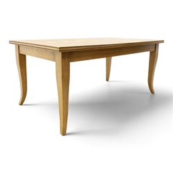 Barker & Stonehouse - 'Flagstone' extending dining table, with inlaid stone and mangowood, with integrated stowed leaf extending to 234cm, raised on square tapered supports