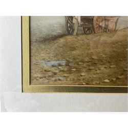 Kate E Booth (British fl.1850-1898): 'The Seaweed Cart', watercolour signed and titled 33cm x 50cm