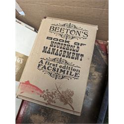 Collection of cookbooks and similar, including handwritten recipes and Beetons Household Management