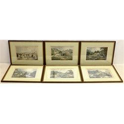 After Francis Nicholson (British 1753-1844): 'Newbrough Gate', 'The Spaw', 'The Forge Valley', 'Near Hackness', 'Scalby Mill' and 'Hayburn Wyke' Scarborough, set six lithographs printed by Charles Joseph Hullmandel (British 1789-1850) 19cm x 27cm (6)