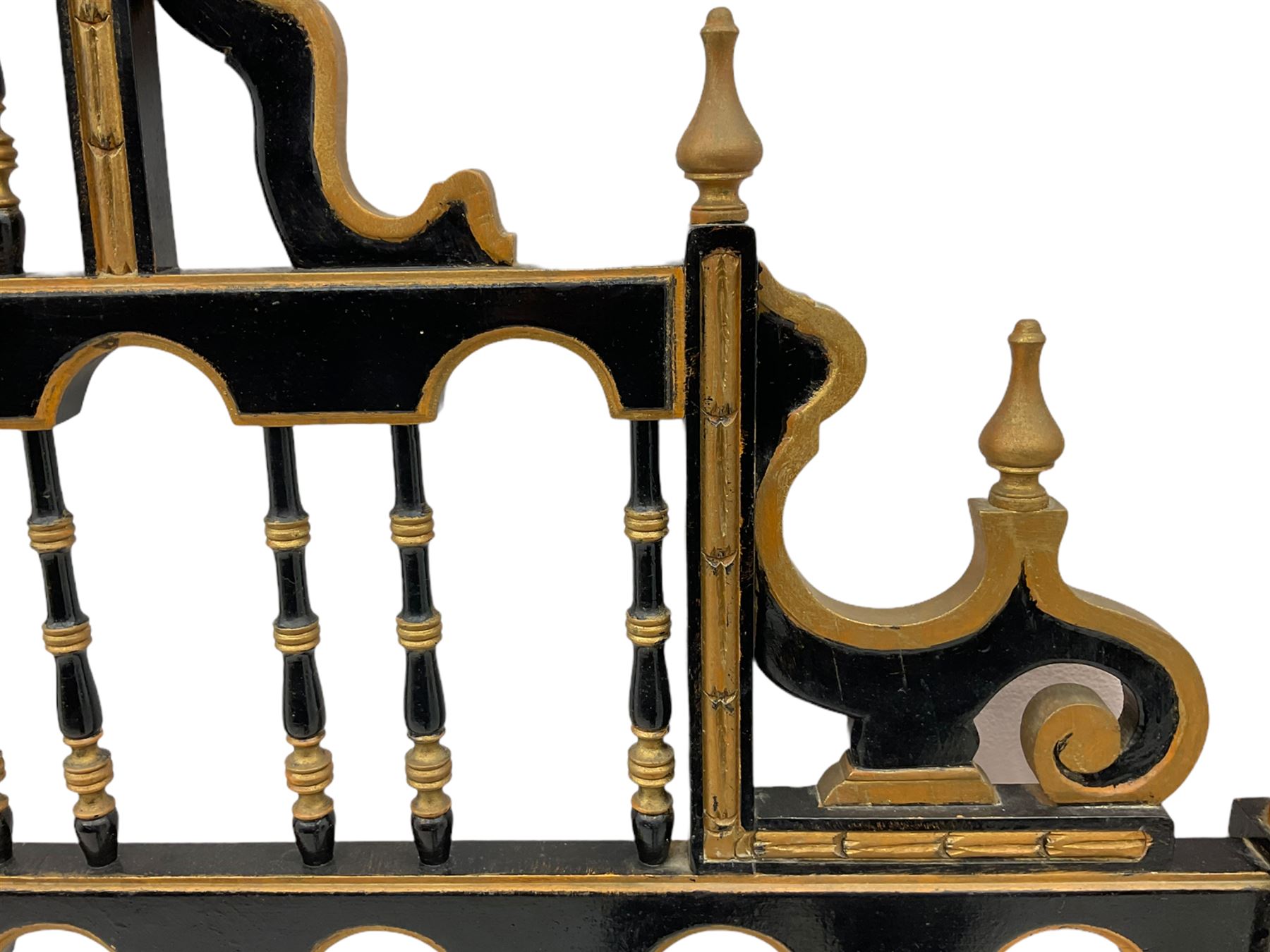 Large Spanish style pagoda headboard
