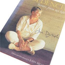 Judi Dench signed book 'Scenes From My Life', together with framed signed Judi Dench photograph, one other signed photograph and a signed 'Sunday Times' magazine cover and two further autobiographies