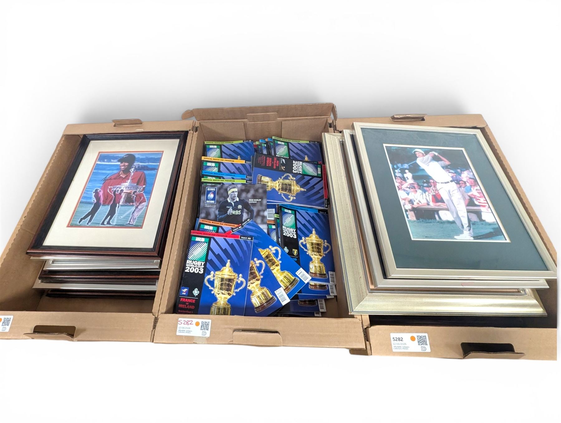 Celebrity and sporting prints and photographs, including some signed examples and some with printed signatures