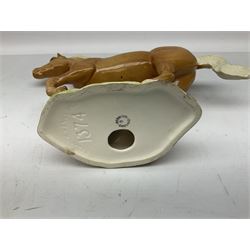 Beswick figure of cantering Palomino horse on base model no 1374, with impressed and printed mark beneath, H18cm