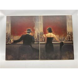Pair of prints after Brent Lynch, together with thirteen modern prints on canvas (16)