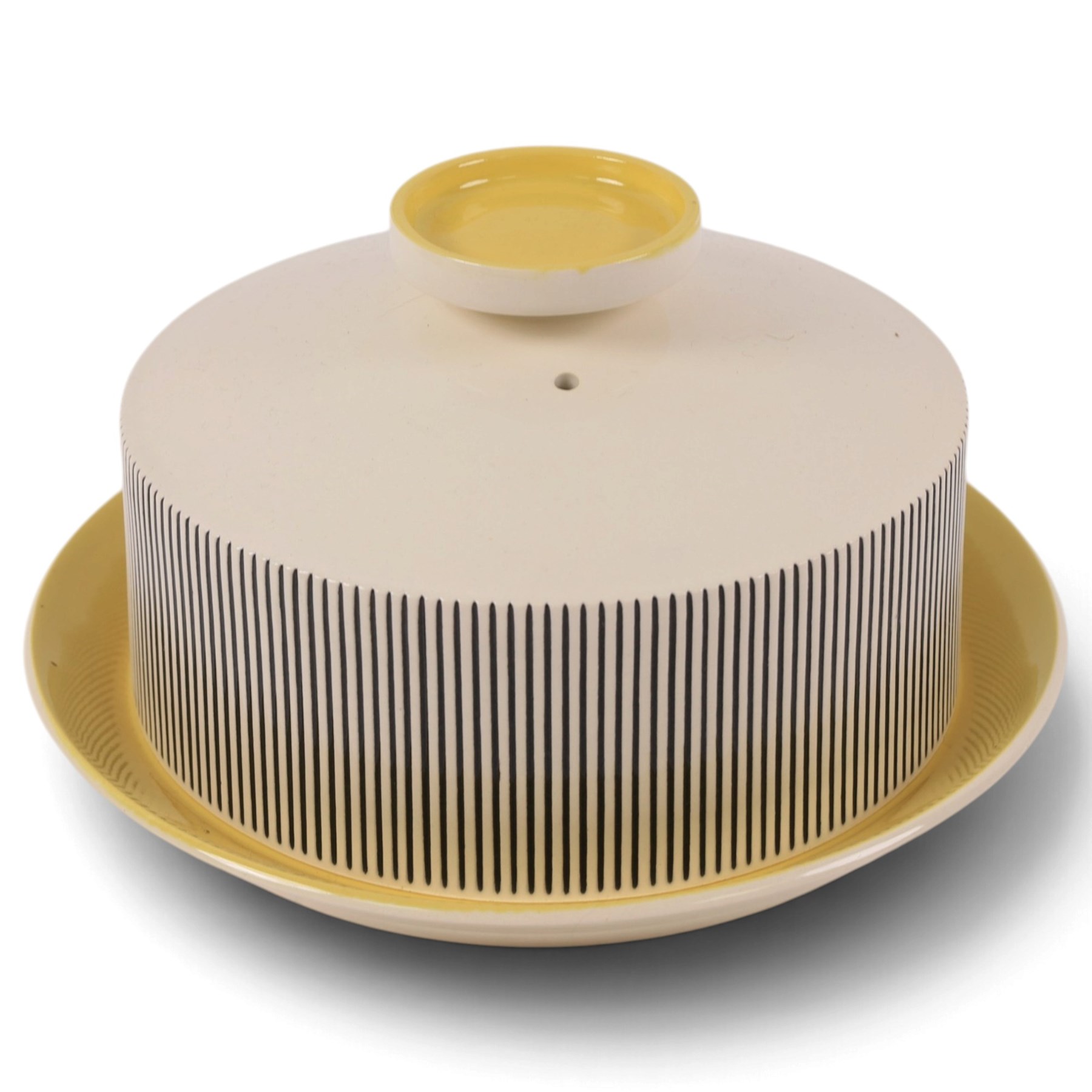 John Clappison for Hornsea pottery, Sunshine cheese dome, together with two Summit butter dishes, two compote dishes, salt and pepper shaker 