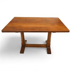 Rabbitman - Alter table, rectangular top on octagonal pillar supports, sledge feet united ...