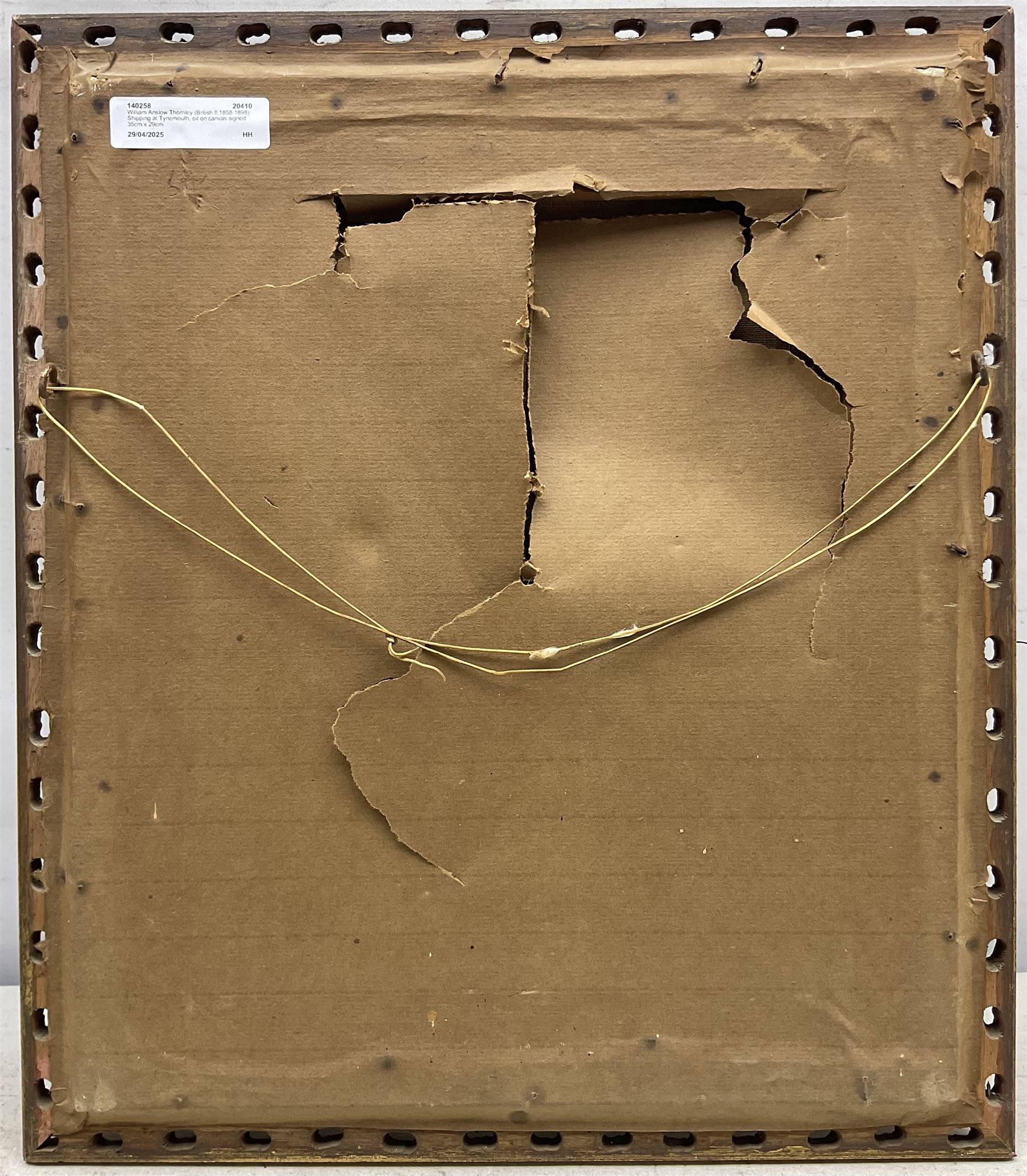 William Anslow Thornley (British fl.1858-1898): Shipping at Tynemouth, oil on canvas signed 35cm x 29cm