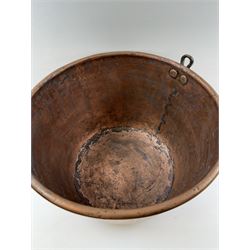 Large copper cauldron, H37cm, D52cm