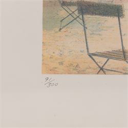 Derek Mynott (British 1926-1994): Bandstand in Autumn, limited edition print signed and numbered 91/300 in pencil 39.5cm x 53.5cm 