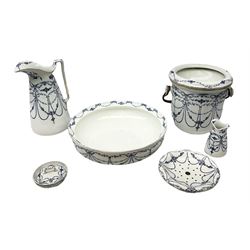 Victorian Empire blue and white transfer