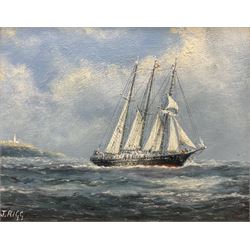 Jack Rigg (British 1927-2023): 'SS Malcolm Miller' and 'Fishing Boat Returning to Anstruther Harbour', pair oils on canvas board signed 19cm x 24cm (2)