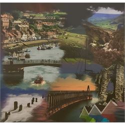 Lee Wilson (British Contemporary): Whitby Collage, large colour photographic print 68cm x 68cm