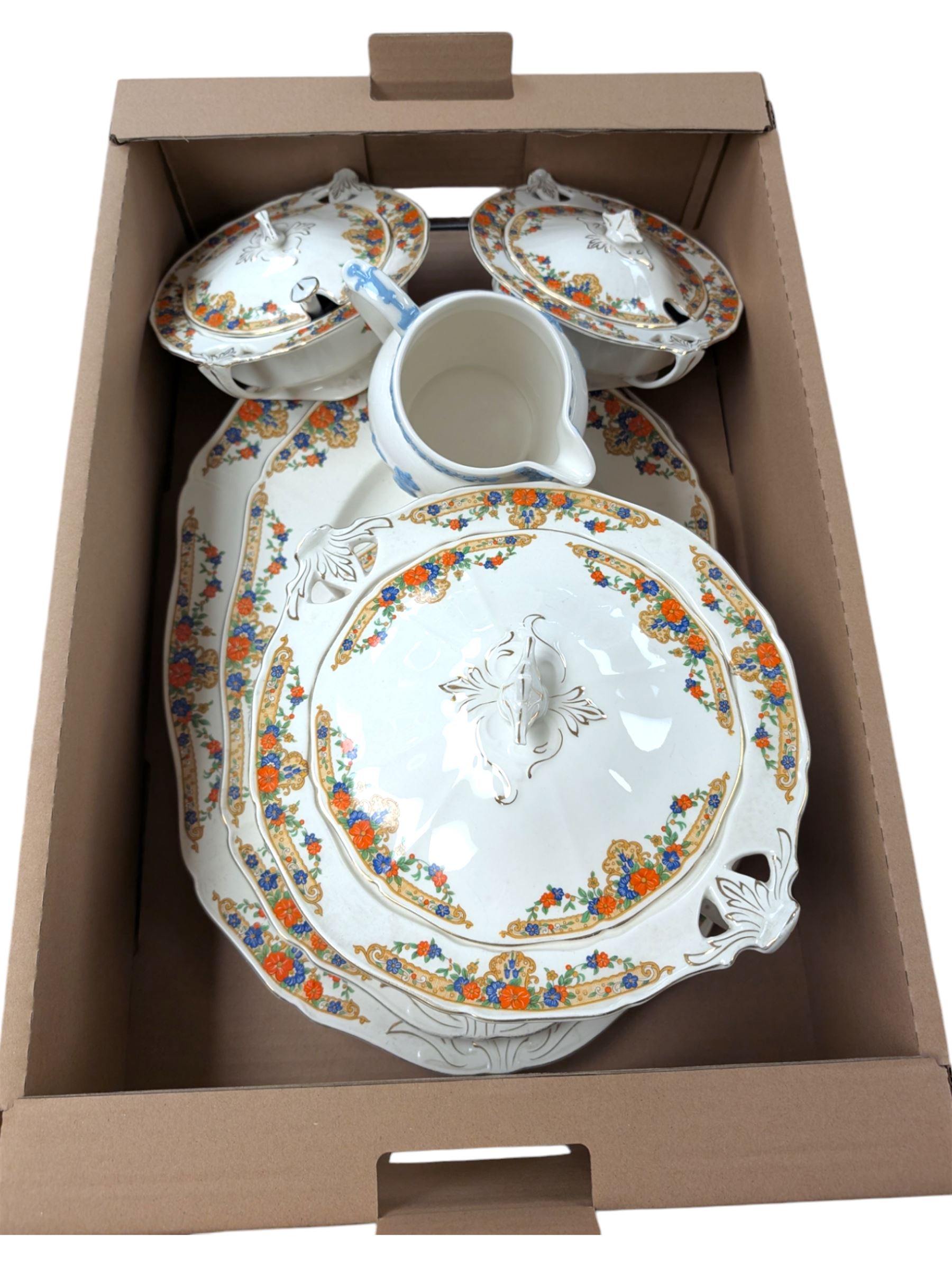 Alfred Meakin dinner wares and a Wedgwood 1953 Coronation jug